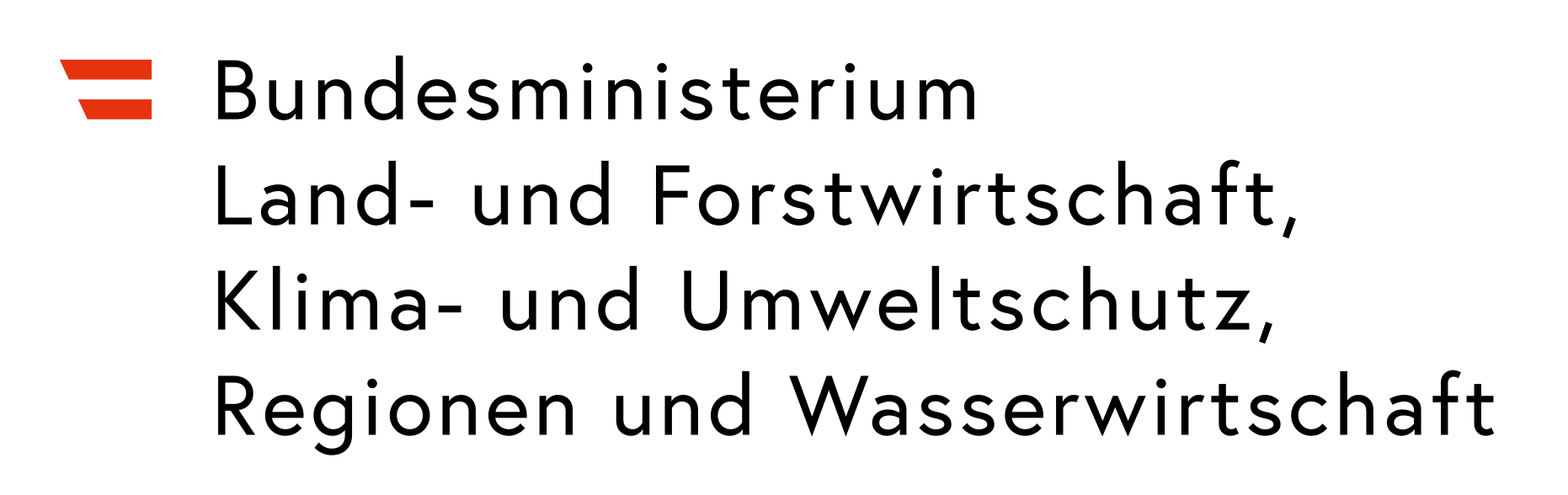 Logo des Bundesministeriums dem das Umweltzeichen zugeordnet ist.